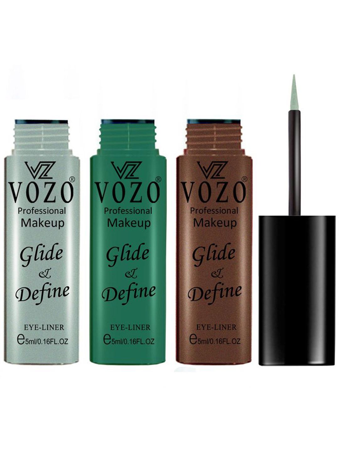 VOZO Set Of 3 Glide & Define Infusion Essential Liquid Eyeliner- 5ml Each- Shade- 02-05-06-image-40