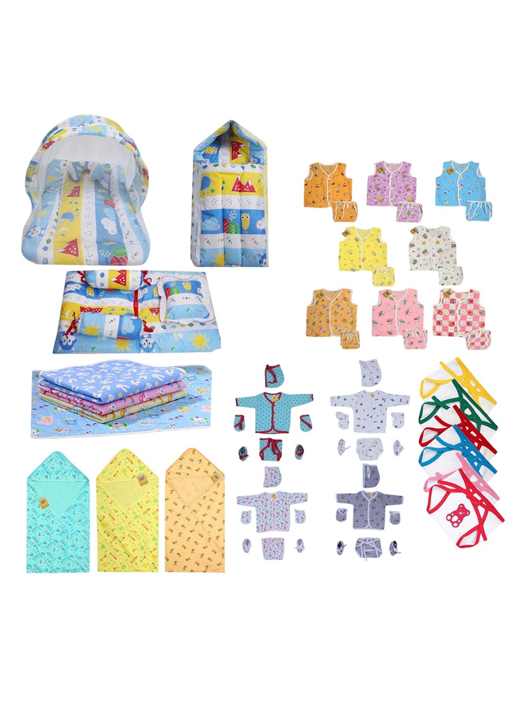 Fareto Infant 56-Pcs Pure Cotton Baby Apparel Gift Set