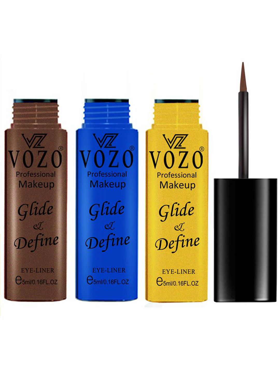 VOZO Set Of 3 Glide & Define Infusion Essential Liquid Eyeliner- 5ml Each- Shade- 06-08-10-image-35
