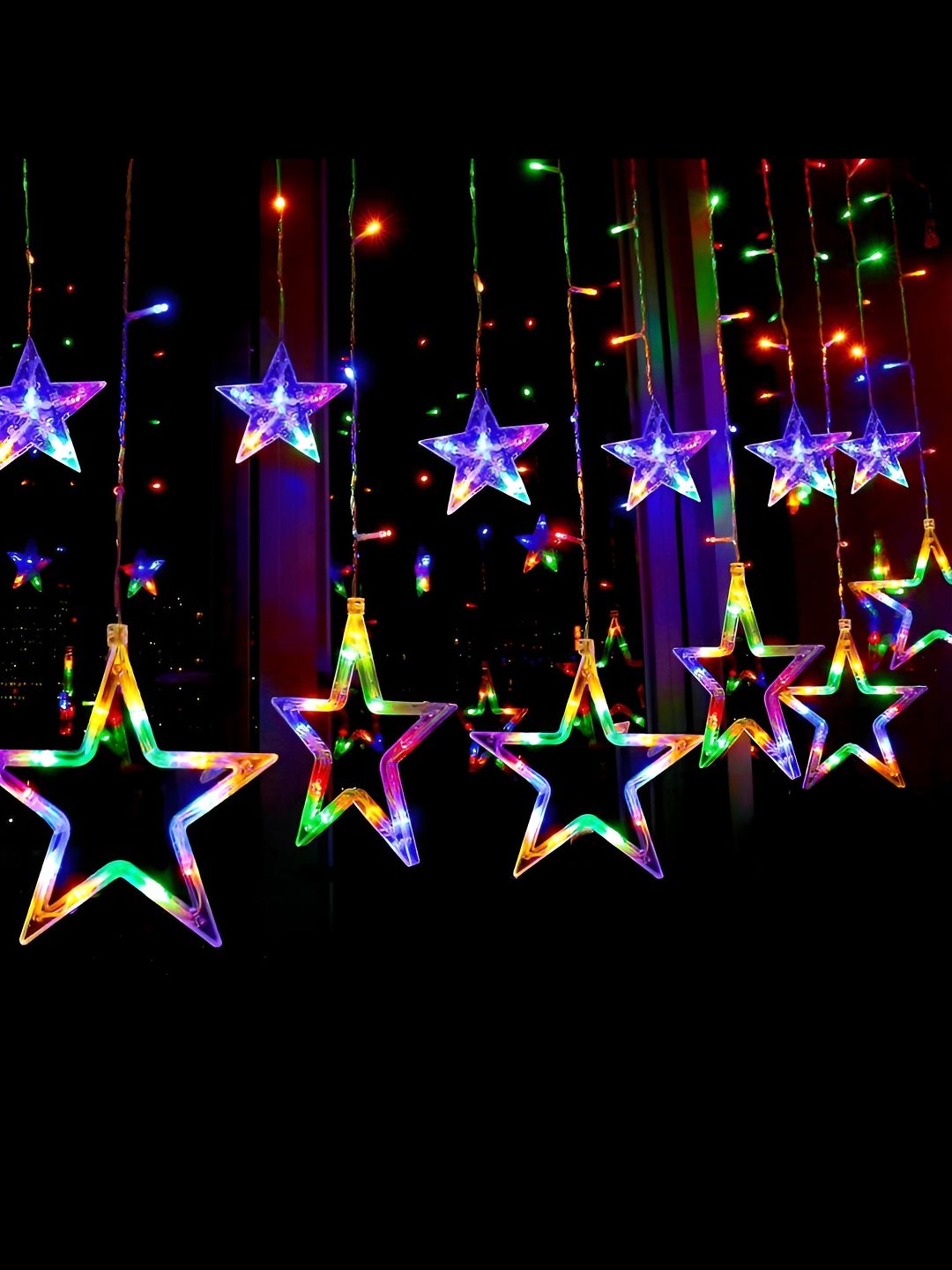 The Purple Tree White Star Shape String Light-picture-39