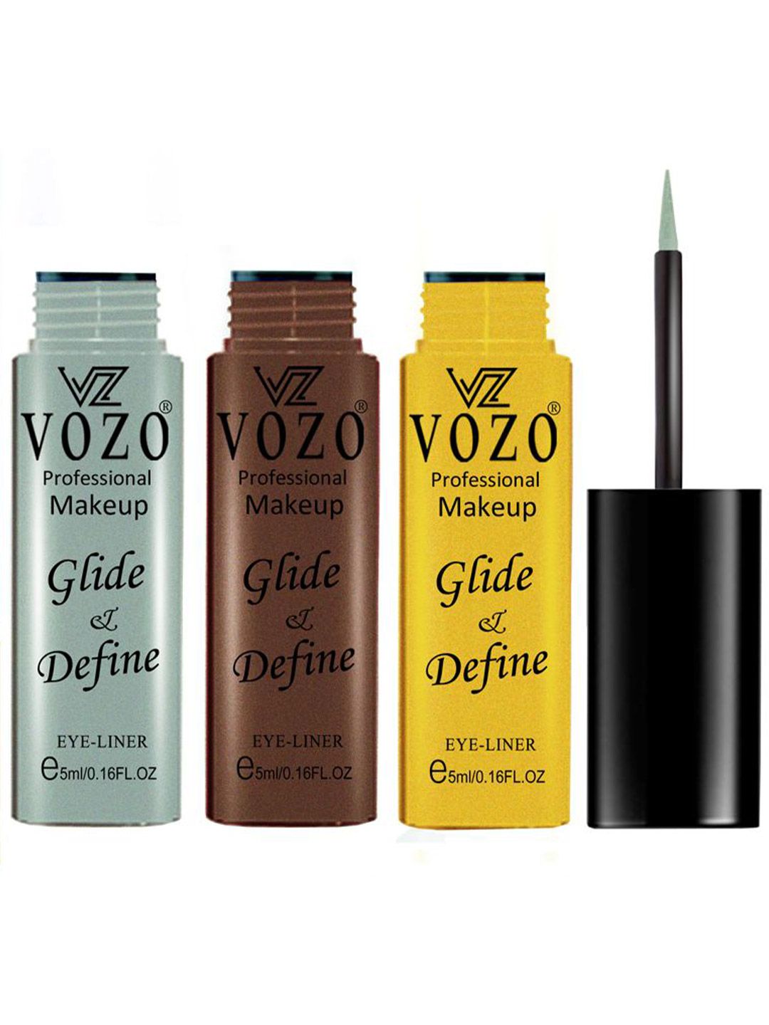 VOZO Set Of 3 Glide & Define Infusion Essential Liquid Eyeliner- 5ml Each- Shade- 02-06-10-image-47