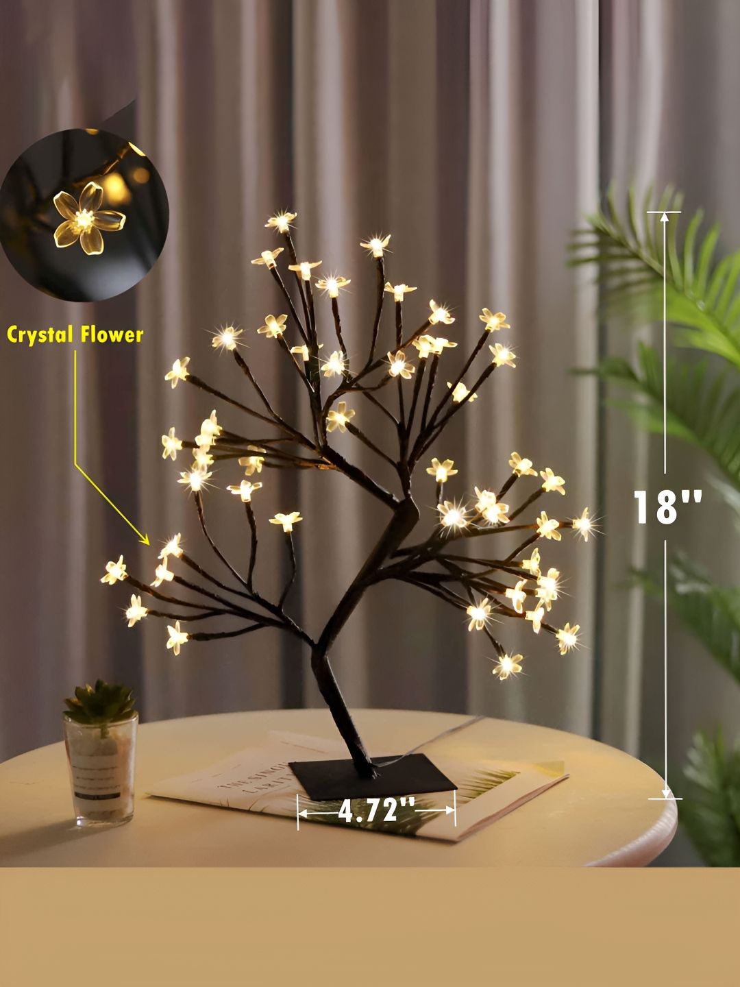 The Purple Tree White & Black Floral Shape LED String Lights-picture-37