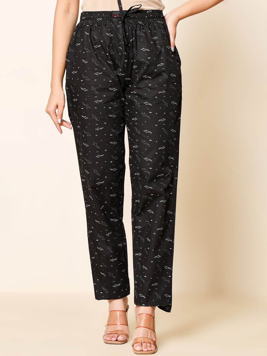 FLAMBOYANT Printed Pure Cotton Lounge Pants-picture-36