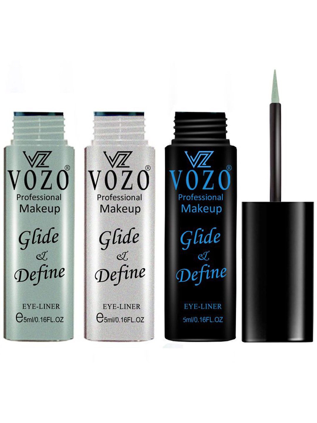 VOZO Set Of 3 Glide & Define Infusion Essential Liquid Eyeliner- 5ml Each- Shade- 02-03-04-image-34