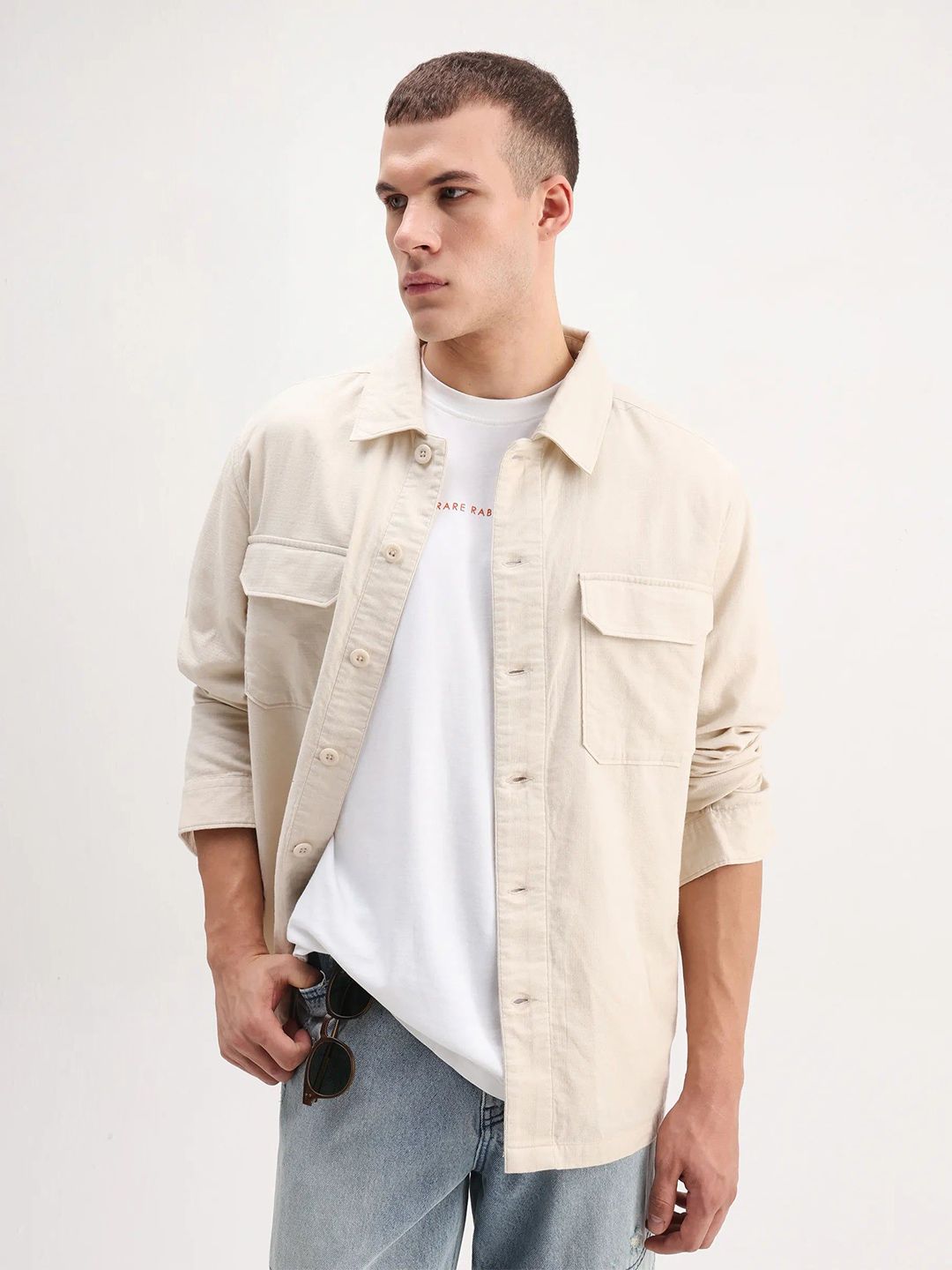 RARE RABBIT Men Spread Collar Solid Casual Cotton Tailored Jacket-picture-10