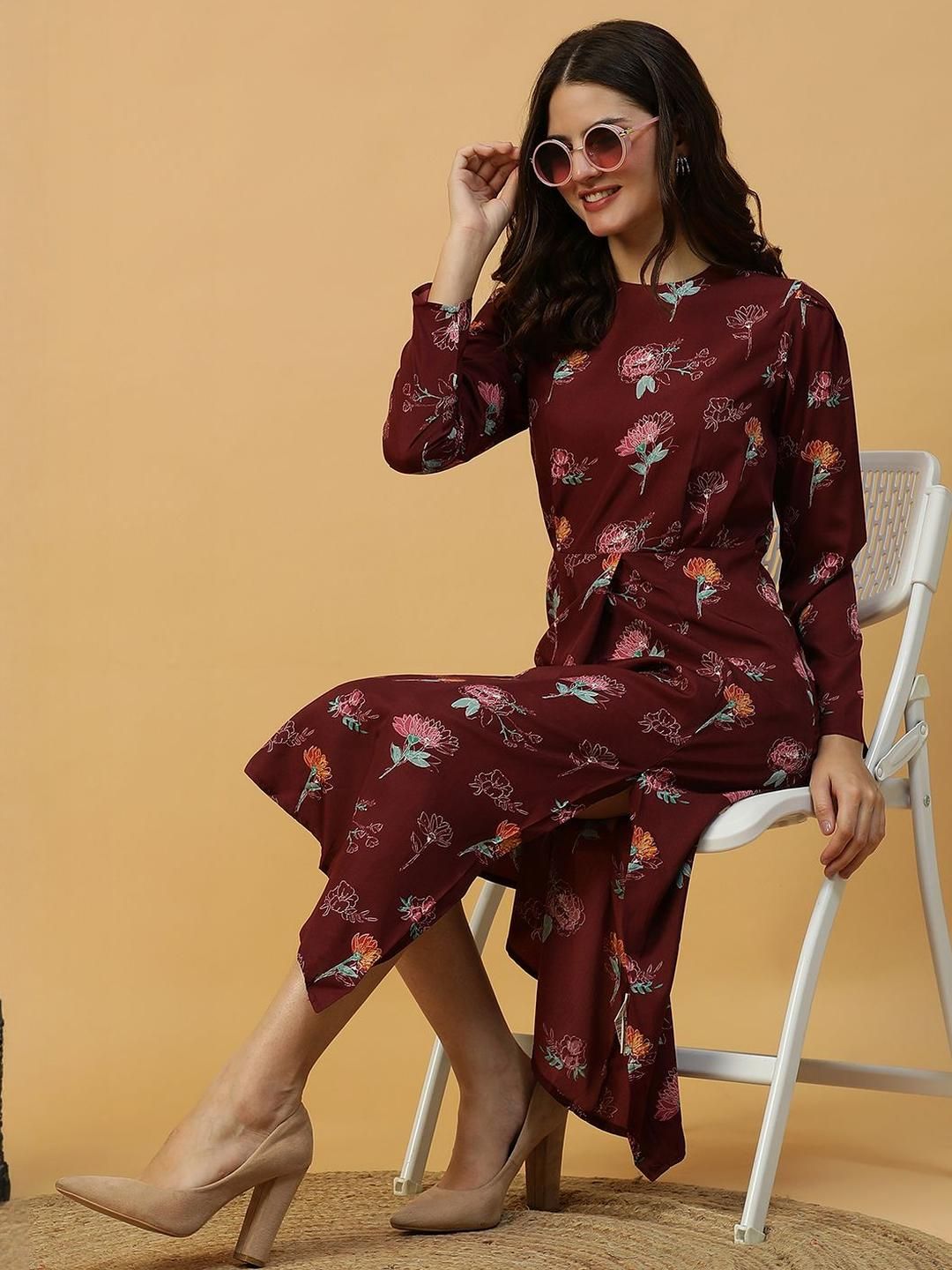 Oxolloxo Floral Print A-Line Dress-picture-16