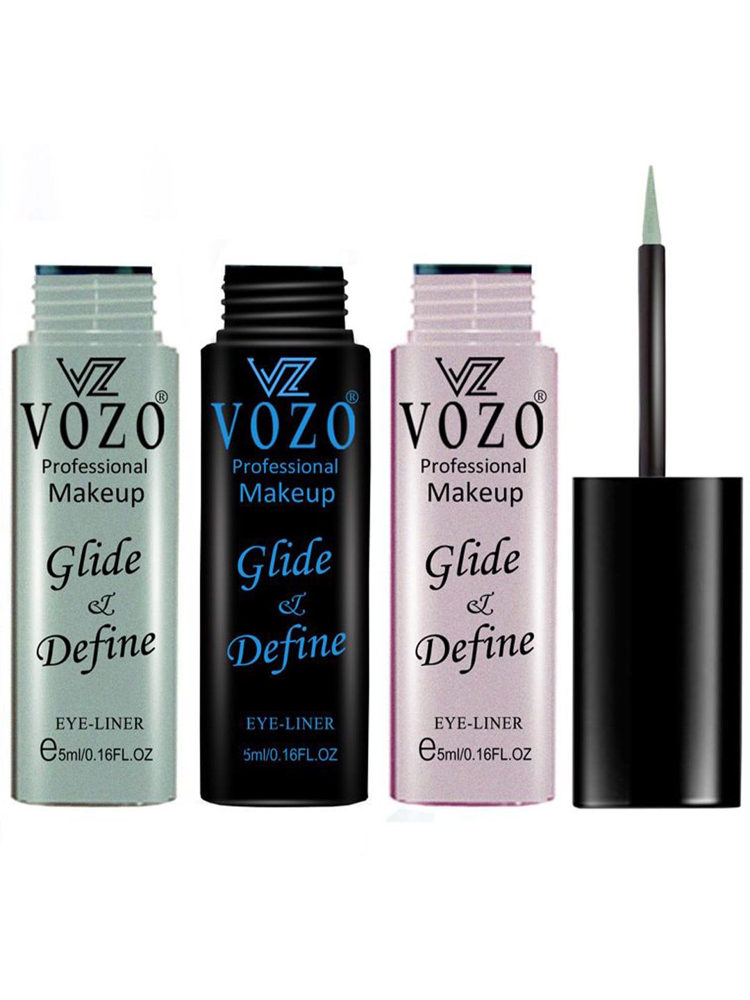 VOZO Set Of 3 Glide & Define Infusion Essential Liquid Eyeliner- 5ml Each- Shade- 02-04-11-image-45