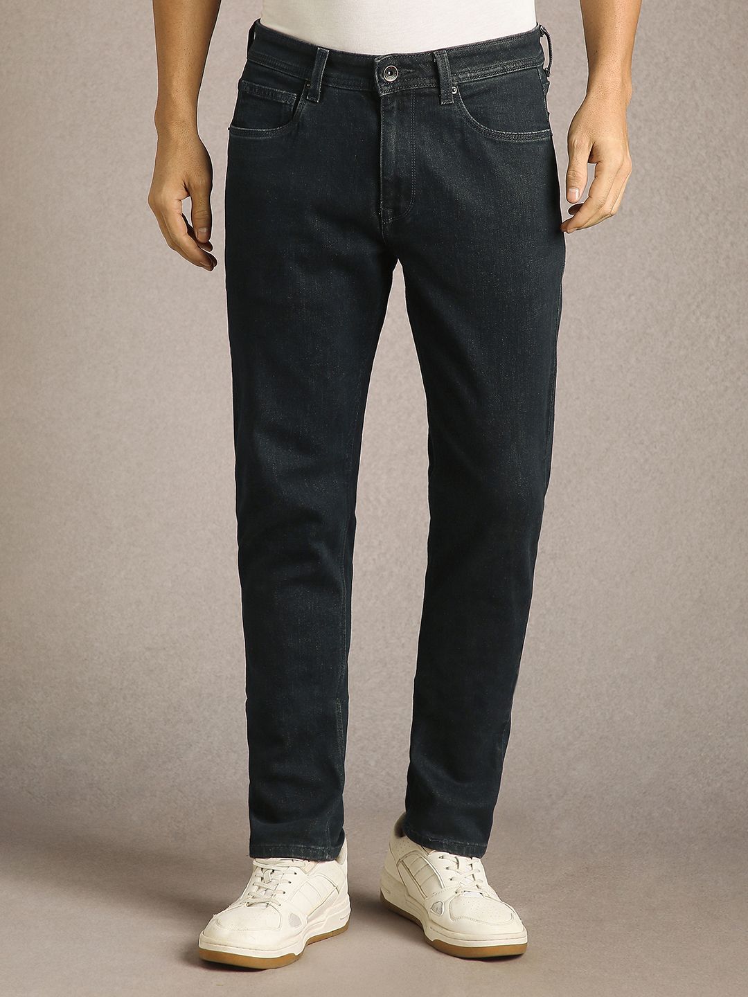 Louis Philippe Jeans Men Tapered Fit Mid-Rise Jeans-picture-11