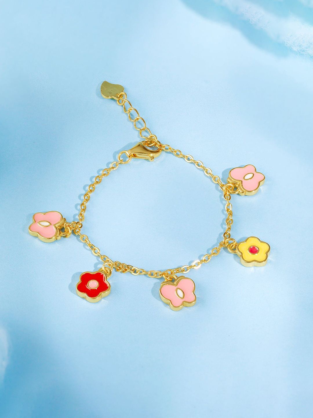 GIVA Girls 925 Silver Gold-Plated Butterfly Charm Bracelet-picture-17