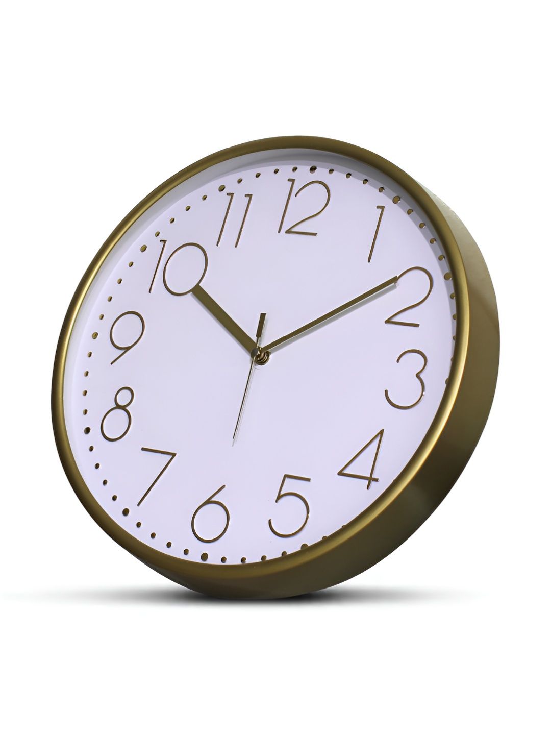 RANDOM White & Gold-Toned Printed Contemporary Analogue Wall Clock-picture-19