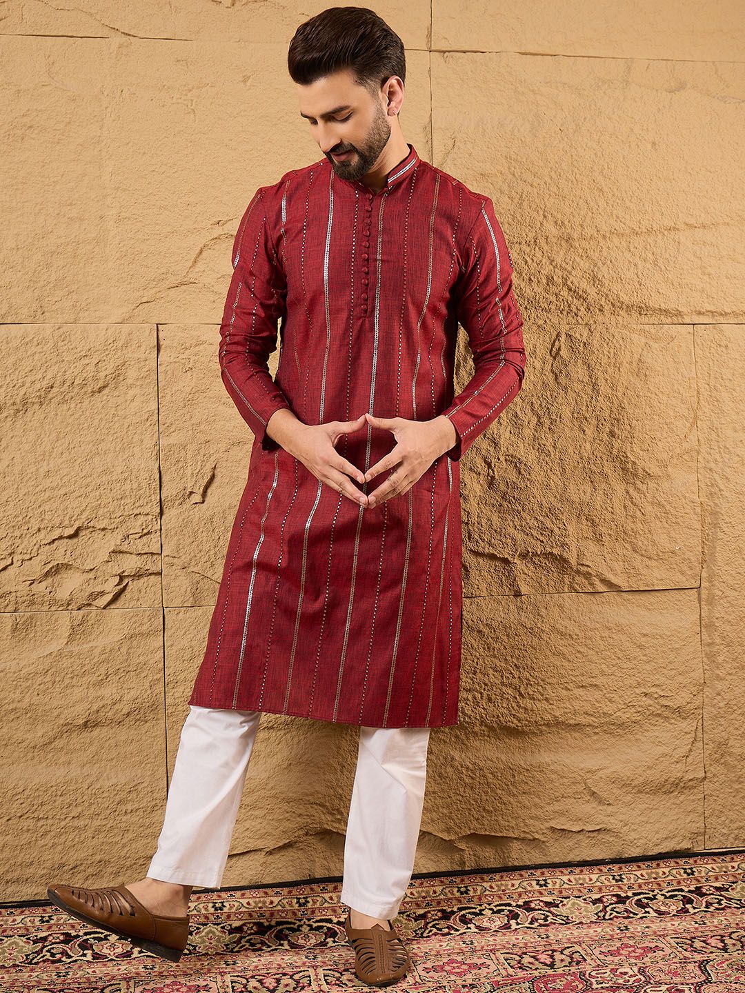 Anouk Men Embroidered Thread Work Kurta-picture-38