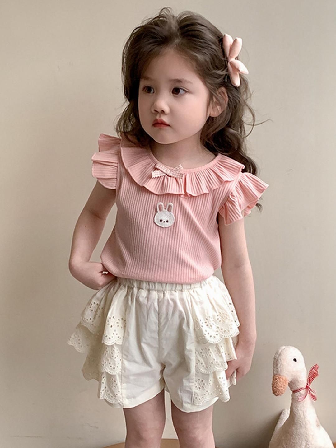 LULU & SKY Girls Striped Top with Shorts-picture-19