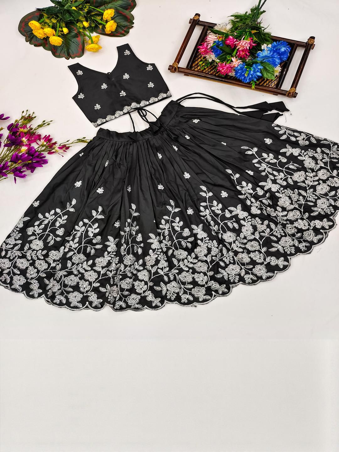 RJ ONLINE Embellished Silk Lehenga Choli-picture-40