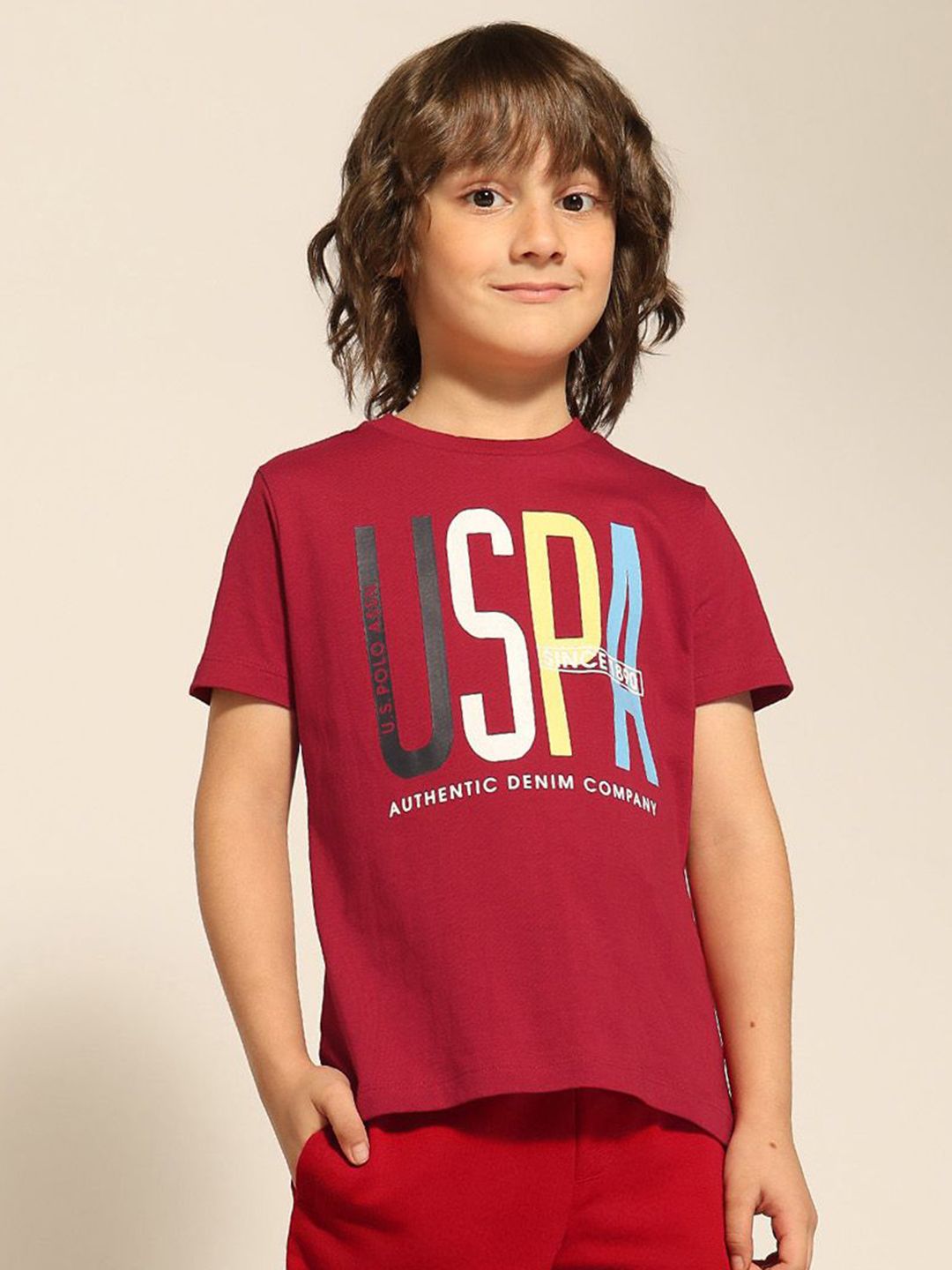 U.S. Polo Assn. Kids Boys Brand Logo Printed Pure Cotton T-shirt-picture-22