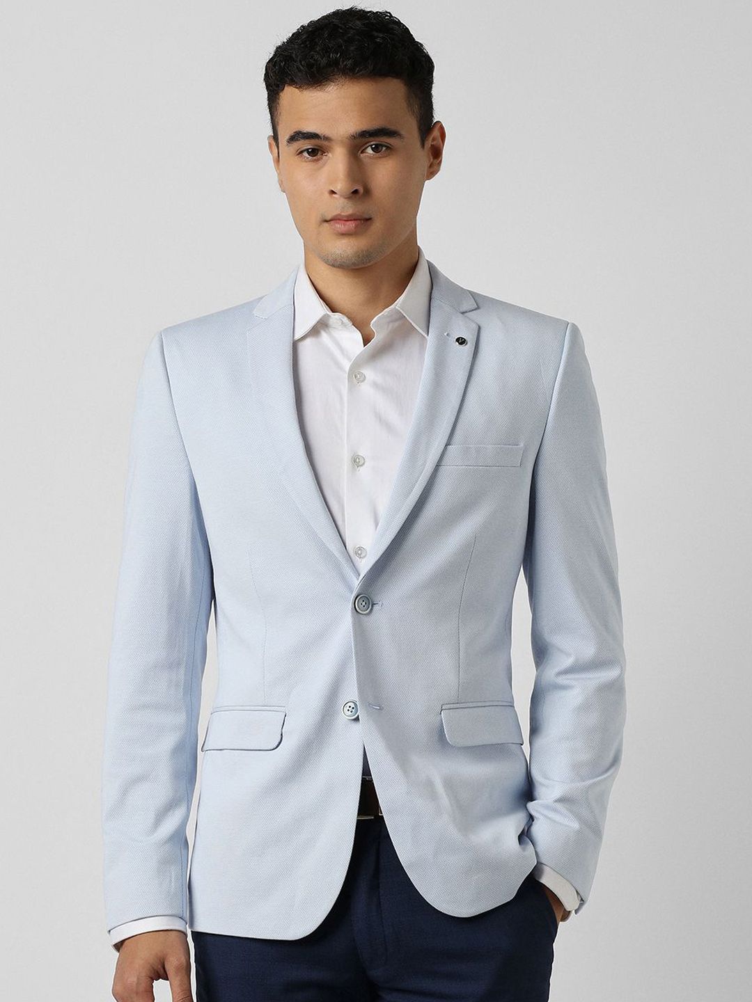 Van Heusen Textured Super Slim-Fit Single Breasted Formal Blazer-picture-37