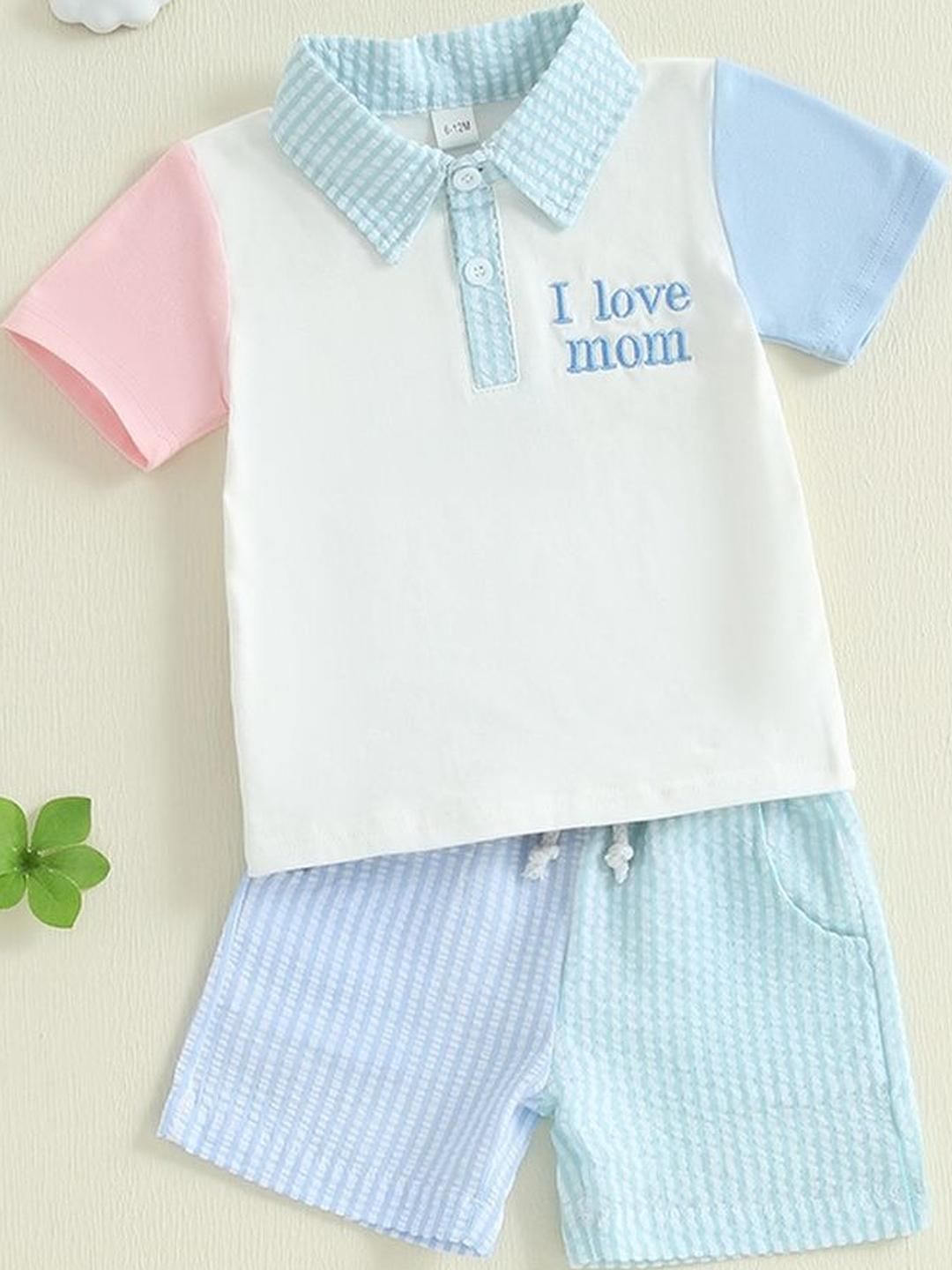 LULU & SKY Unisex Kids Colourblocked Top with Shorts-picture-15