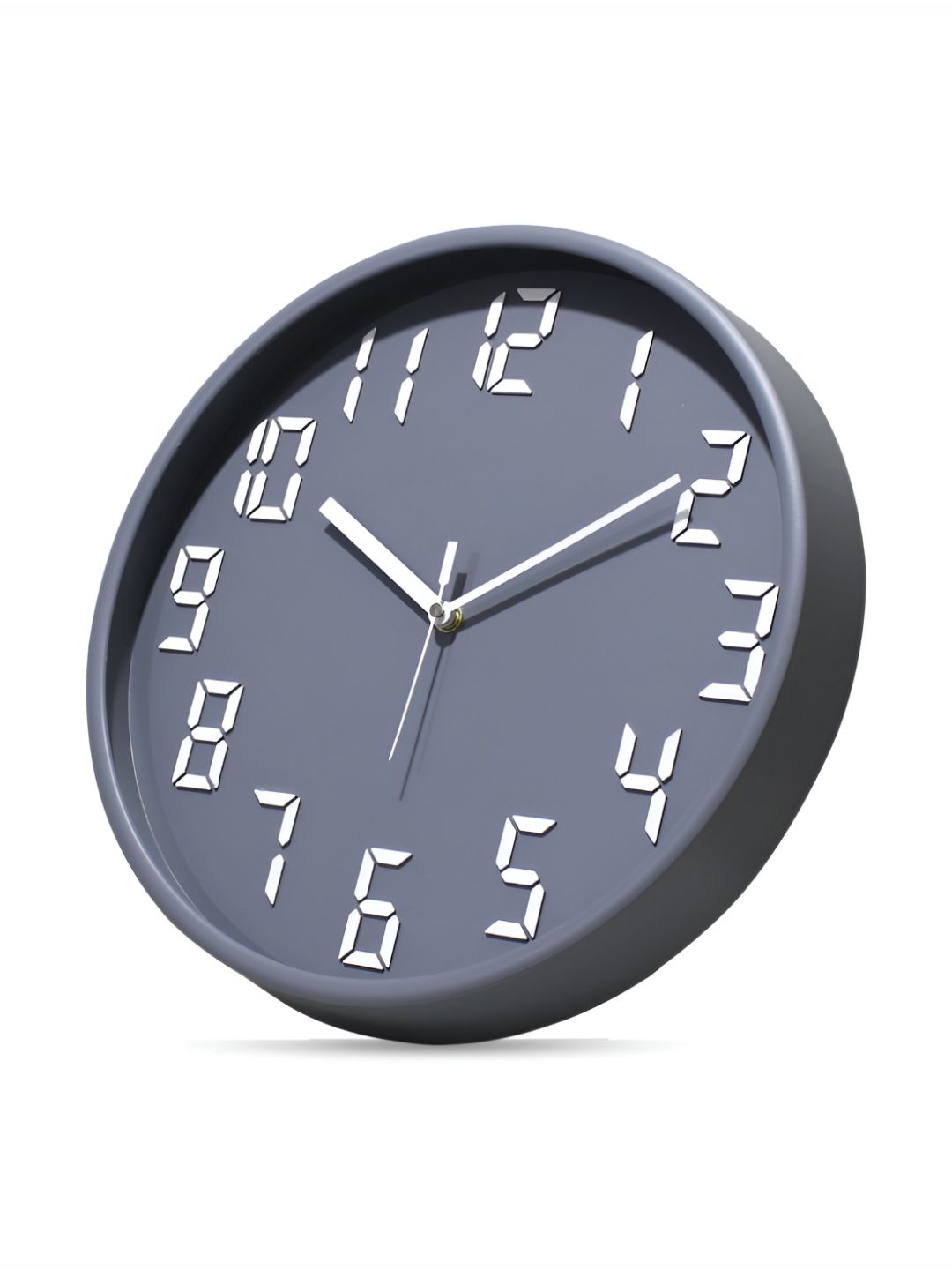 RANDOM Grey & White Printed Contemporary Analogue Wall Clock-image-3