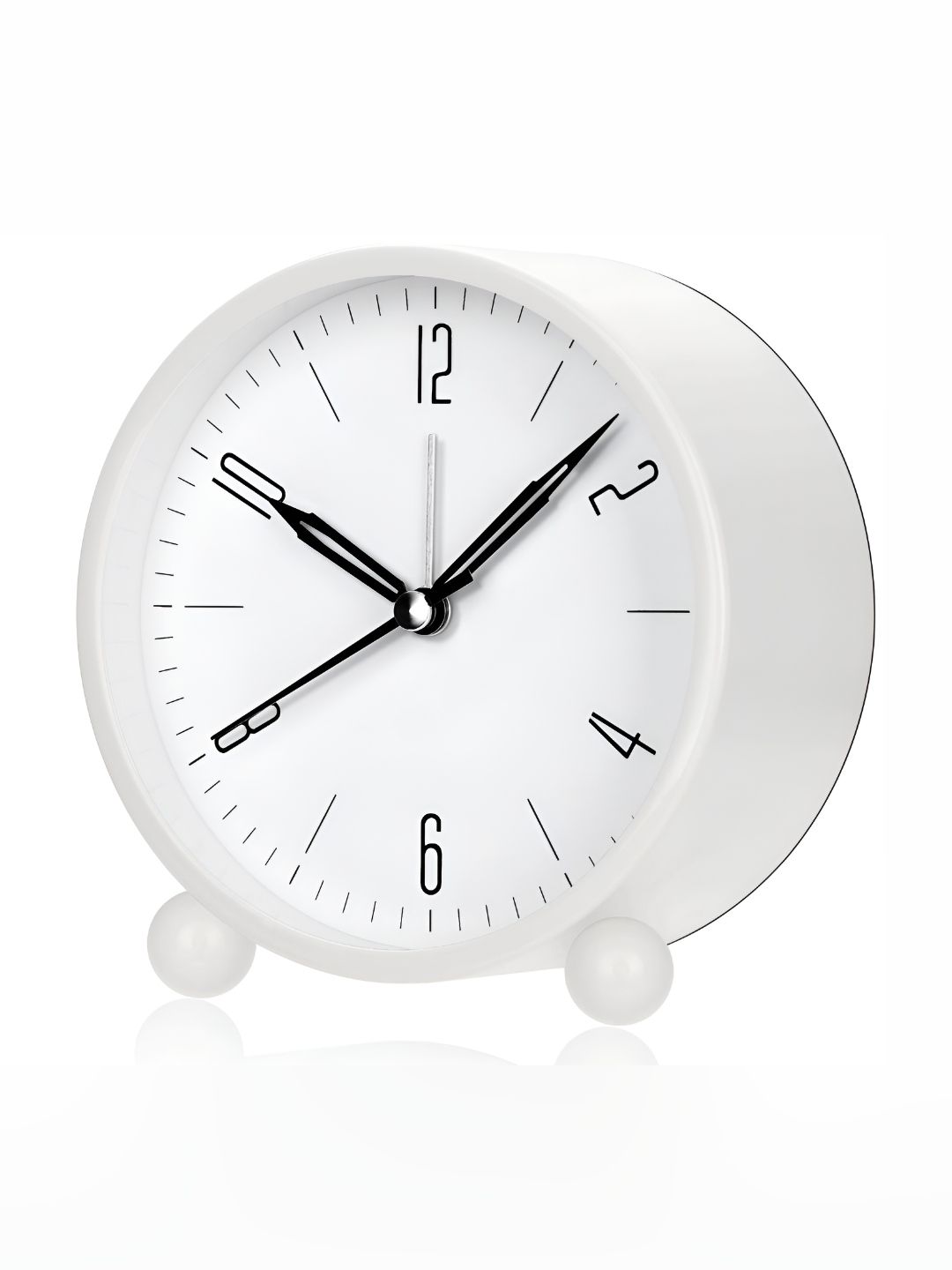 Kadio White & Black Traditional Alarm Clock-image-41