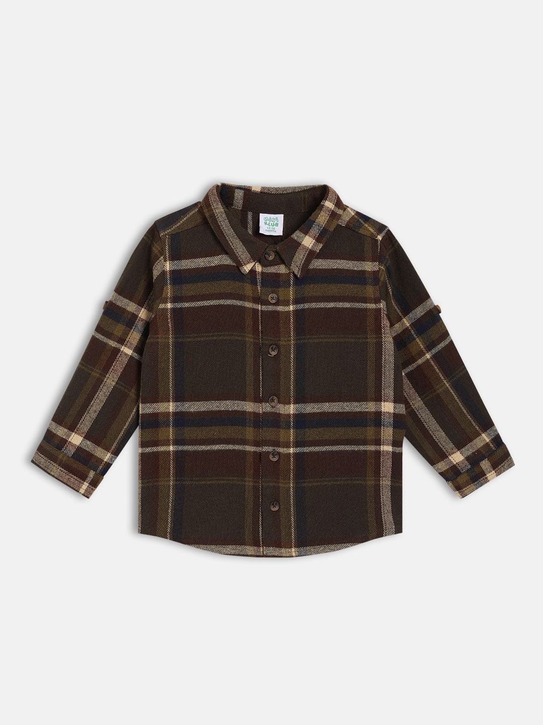 MINI KLUB Boys Buffalo Checked Spread Collar Casual Shirt-picture-16