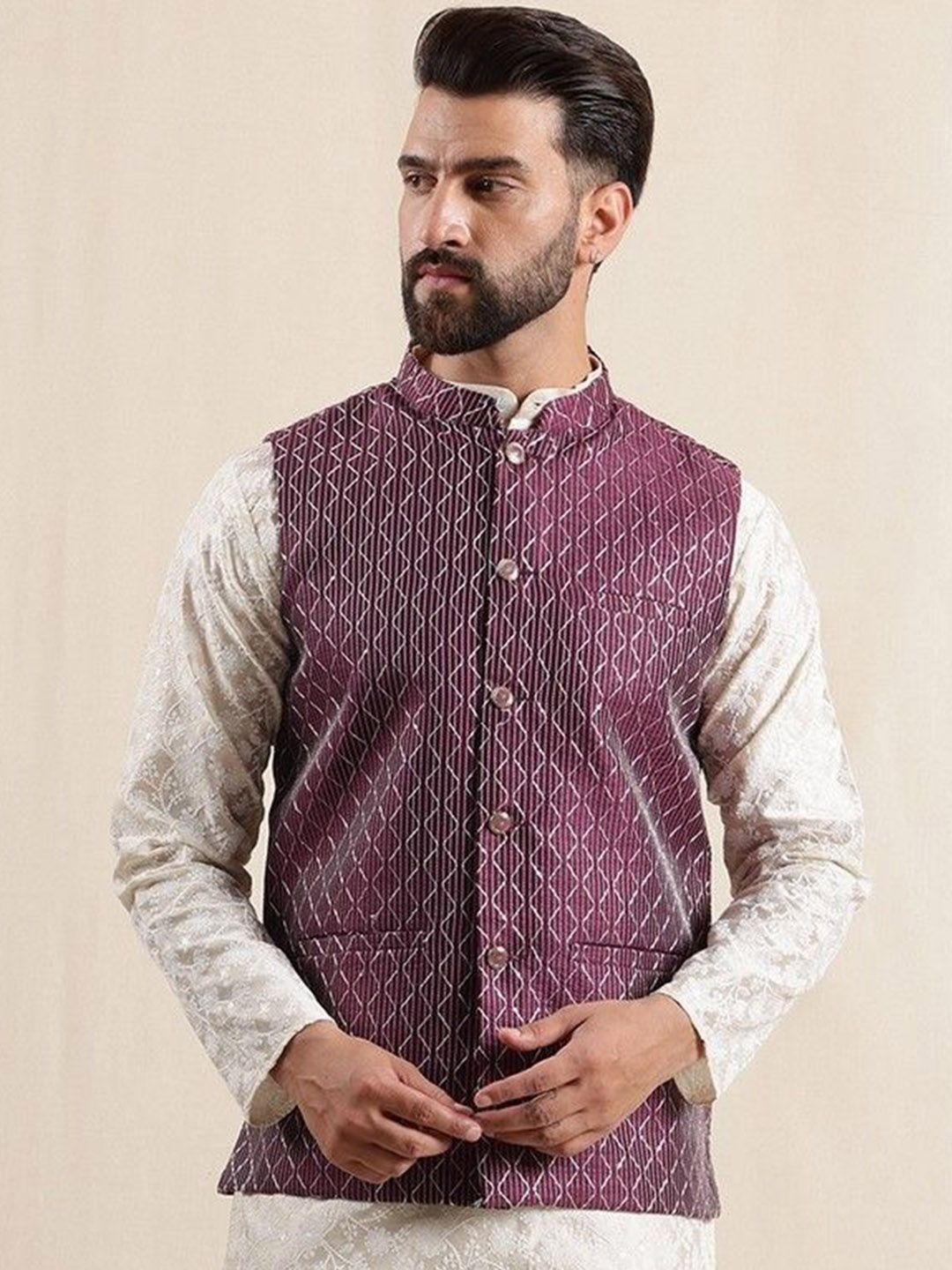 Anouk Embroidered Nehru Jacket