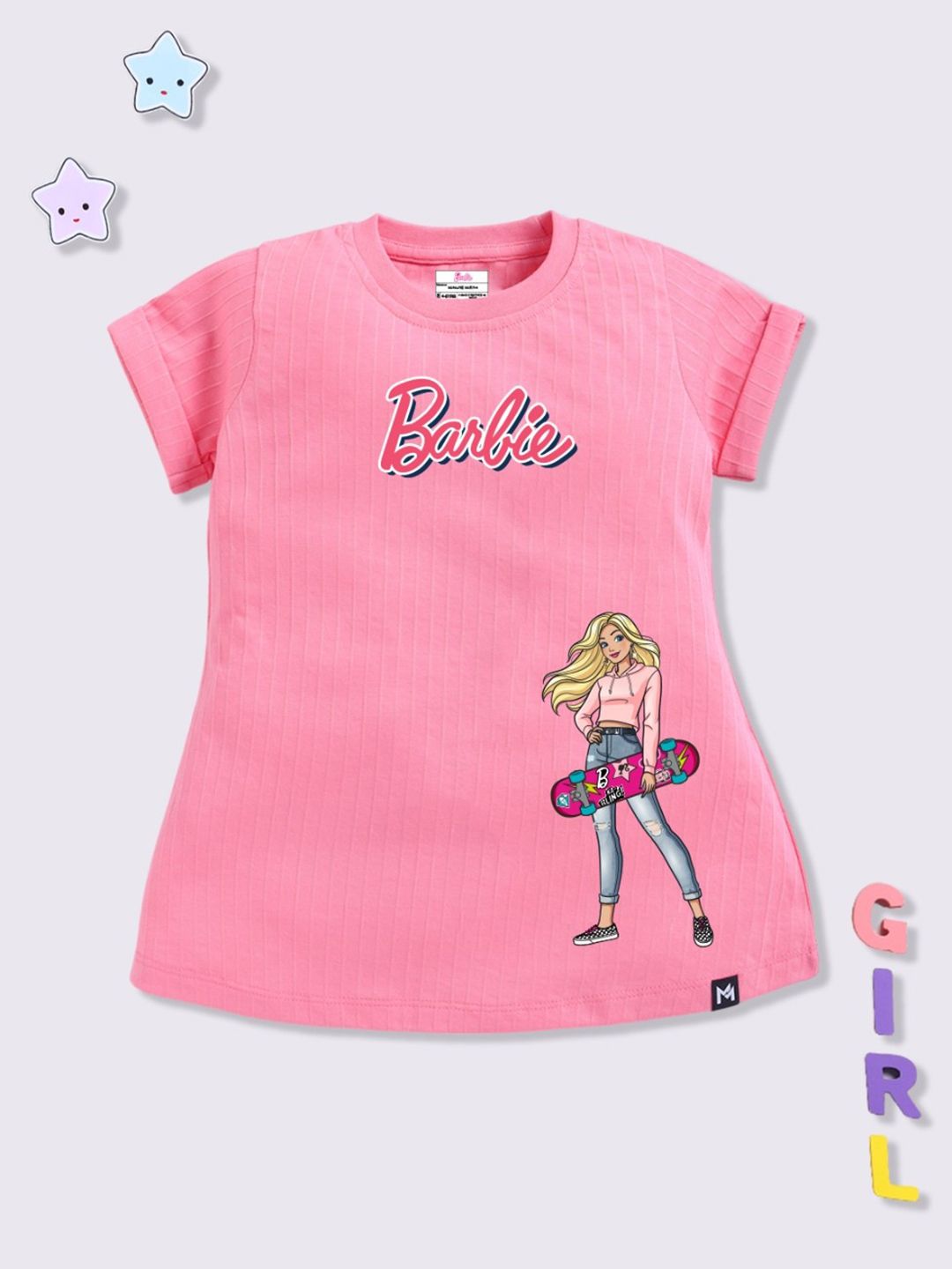 YK X Minute Mirth Girls Barbie Printed A-Line Dress-picture-42