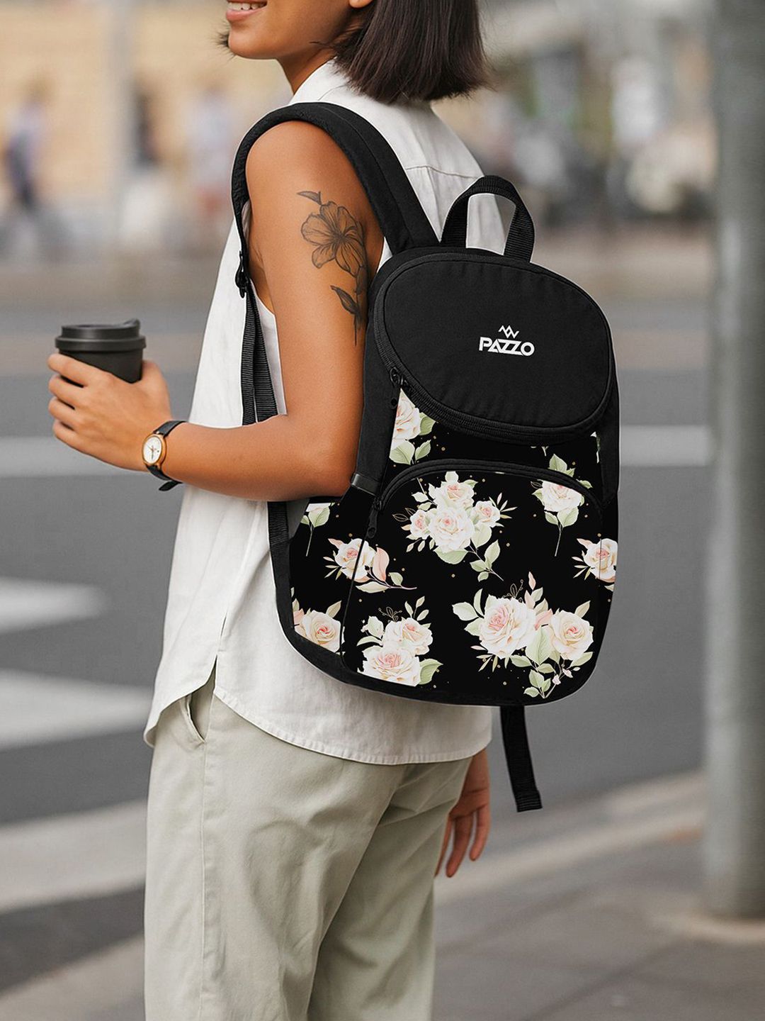LUNAR'S Unisex Floral Printed Non Padded Backpack-picture-42