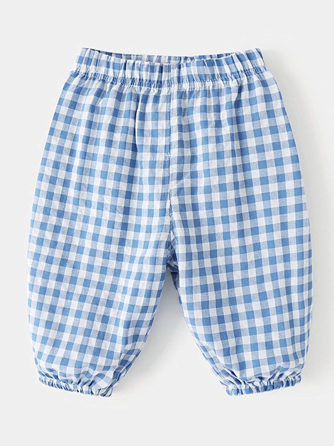 LULU & SKY Kids Gingham Checked Jogger High-Rise Trousers-picture-30