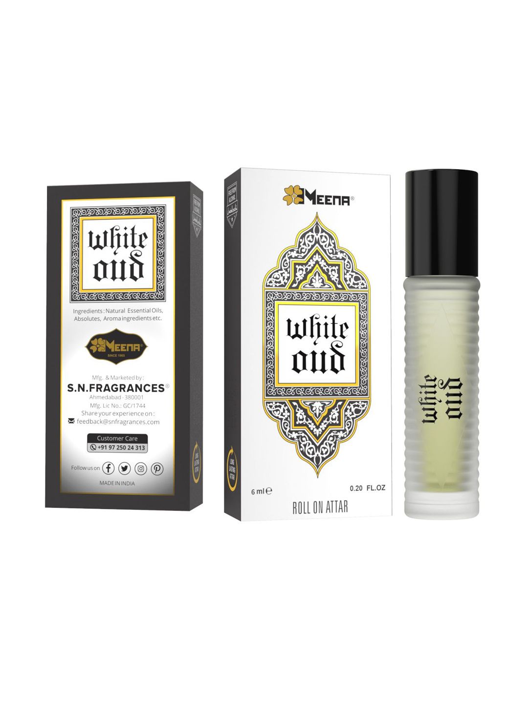 MEENA White Oud Long Lasting Attar - 6 ml-image-17