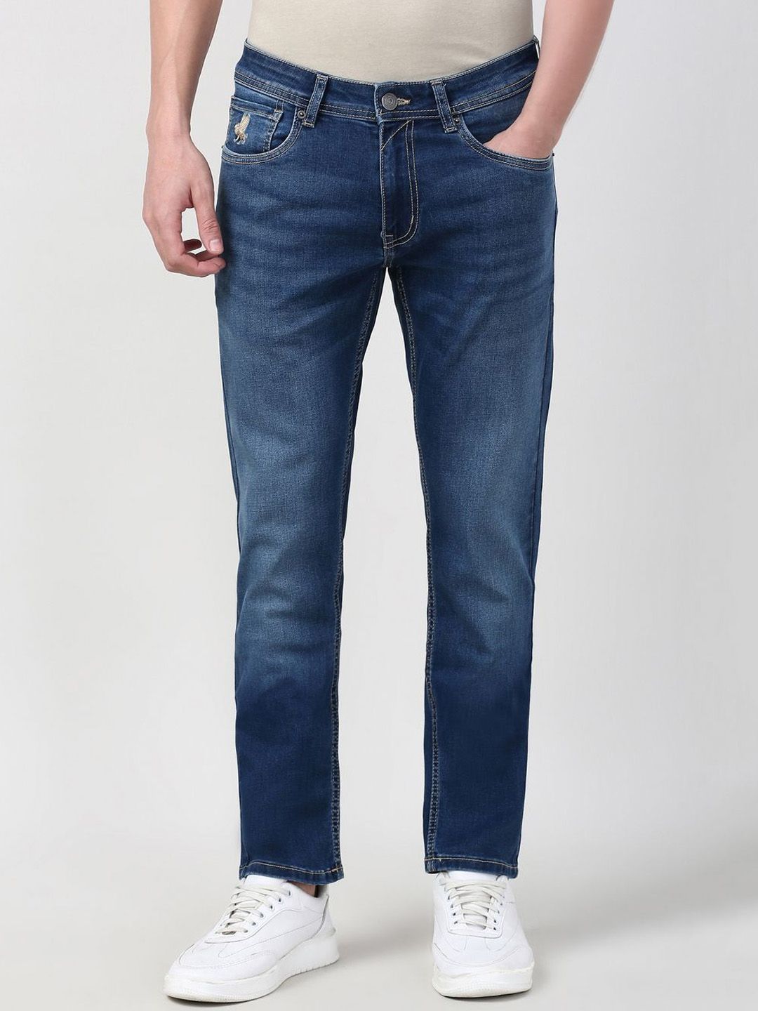 Peter England Casuals Men Slim Fit Mid-Rise Light Fade Jeans-picture-37