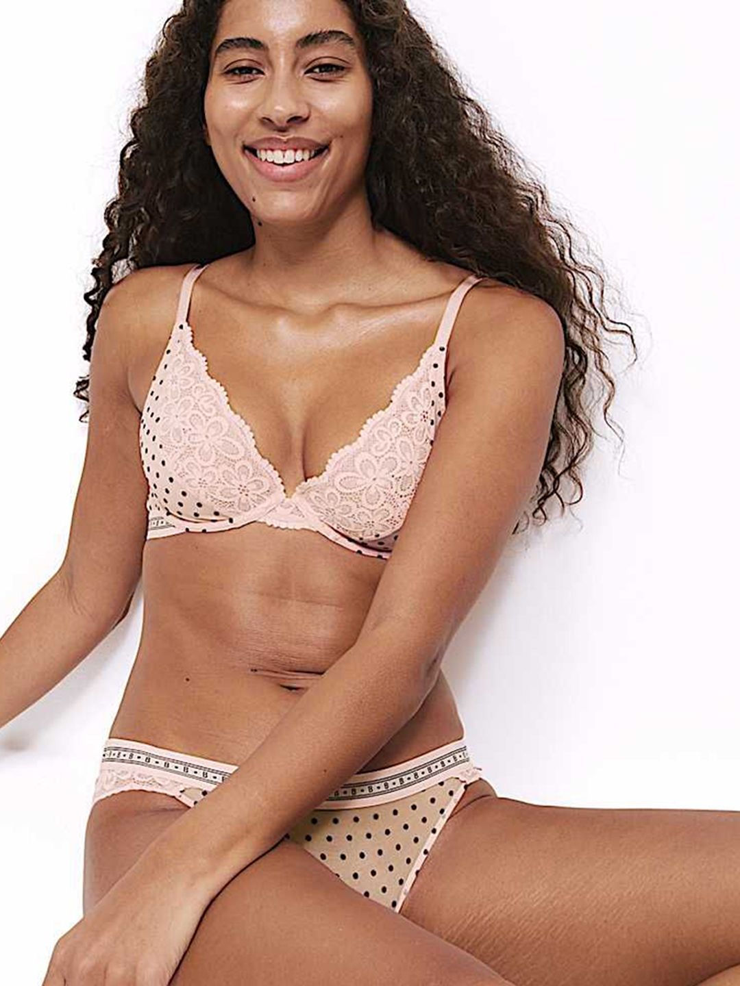 Marks & Spencer Printed Lace Details Low Rise Bikini Briefs T818875JPINK MIX-picture-28