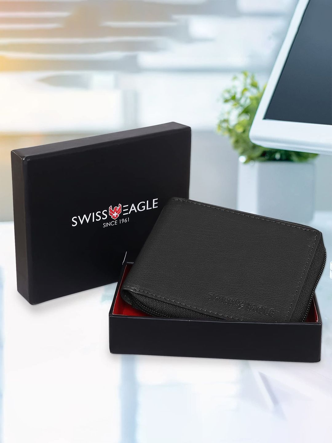Swiss Eagle Men Textured Leather Two Fold Wallet-picture-21