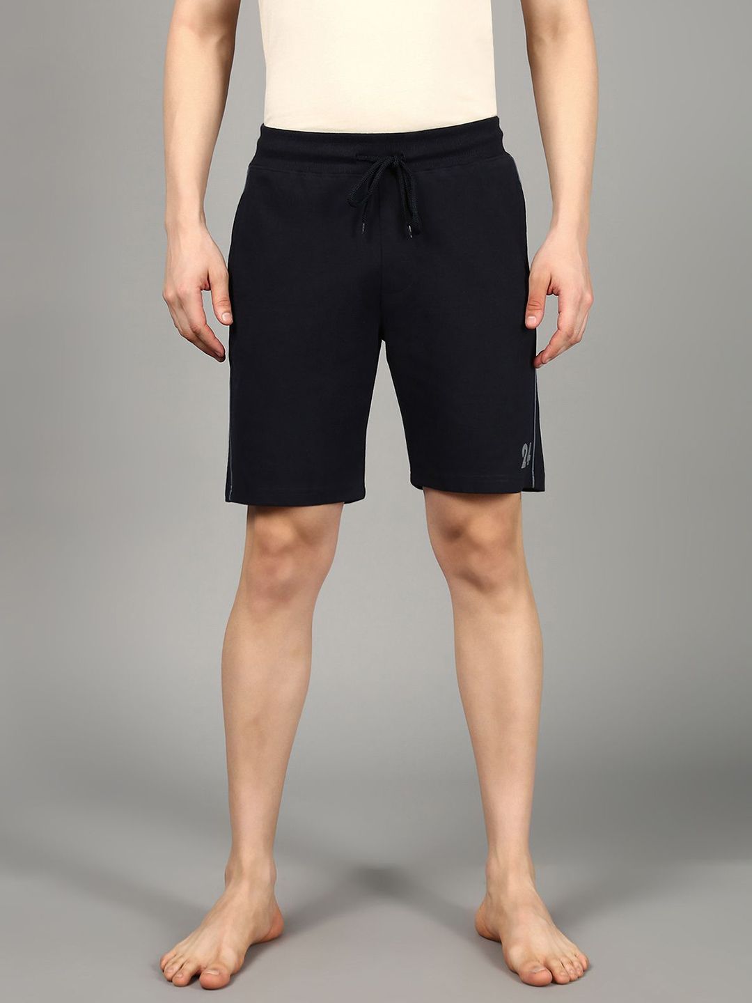 The Roadster Lifestyle Co Cotton Lounge Shorts with Side Pockets-image-16