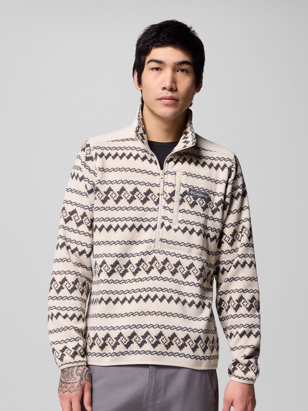 Columbia Men Mock Collar Pullover Sweatshirts-picture-15