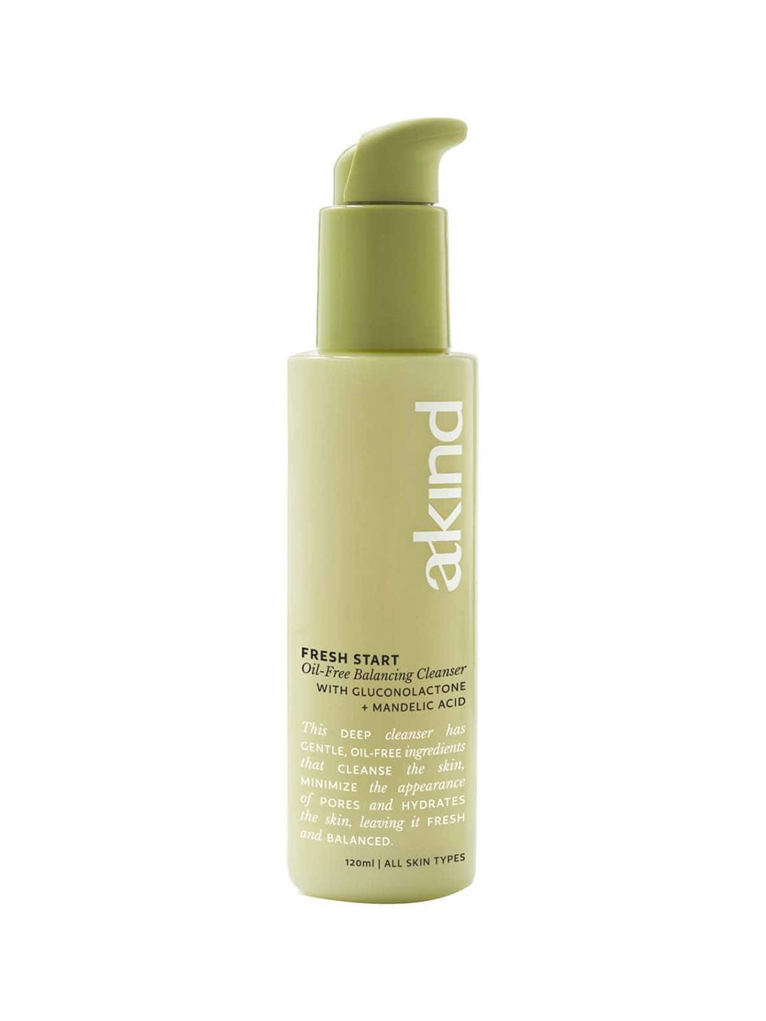 akind Fresh Start Oil-Free Balancing Cleanser with Mandelic Acid & Gluconolactone - 120 ml-image-33