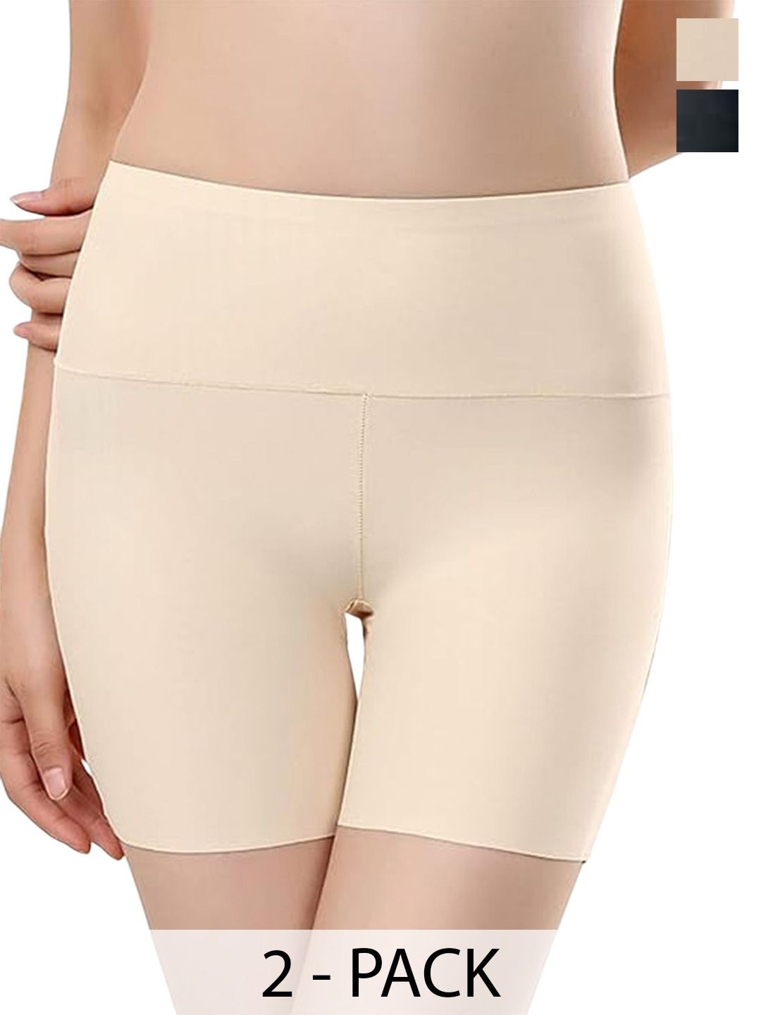 SHOPPY VILLA Women Pack of 2 Regular Fit High-Rise Regular Shorts-picture-29