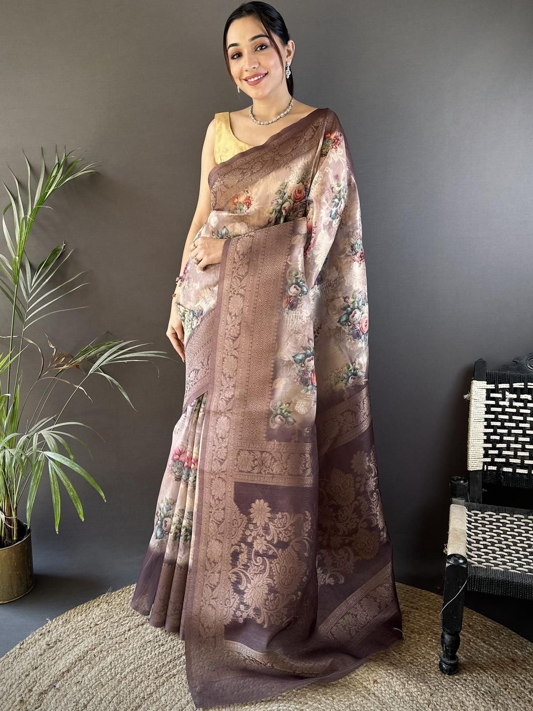 KALINI Woven Design Zari Silk Blend Saree-picture-38