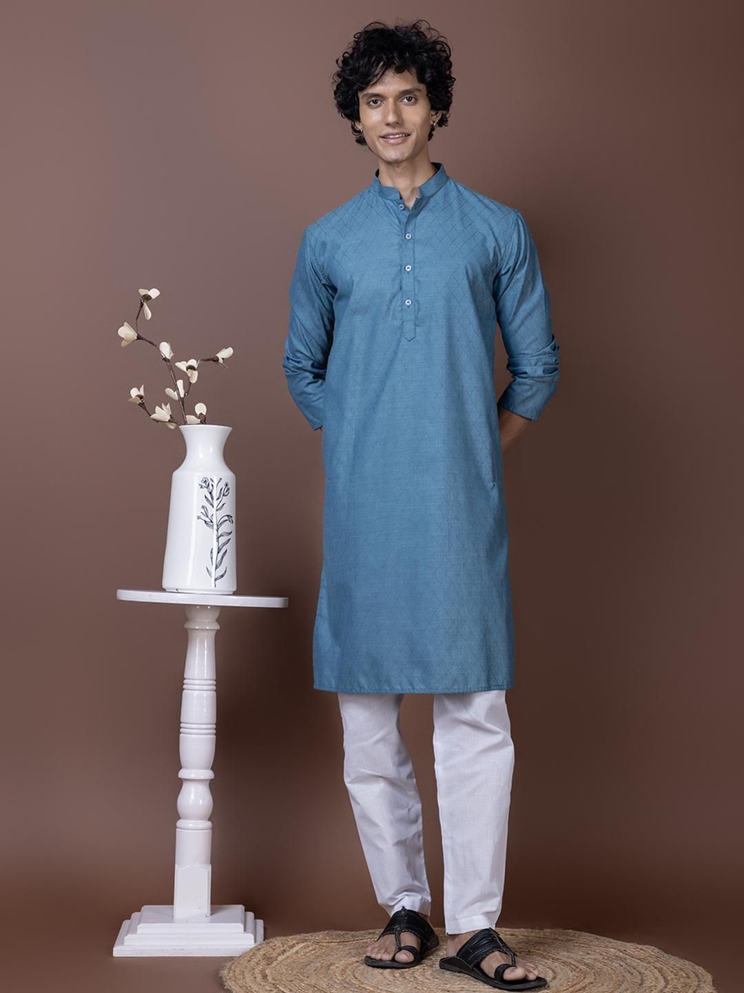 PulseIQ Mens Kurta Pyjama Set-image-49