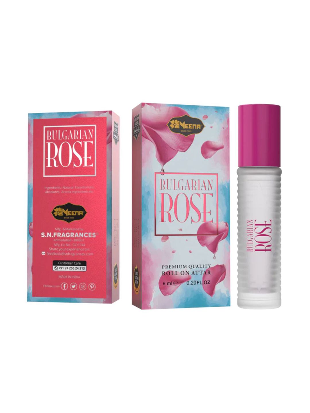 MEENA Bulgarian Rose Long Lasting Roll On Attar - 6 ml-image-49