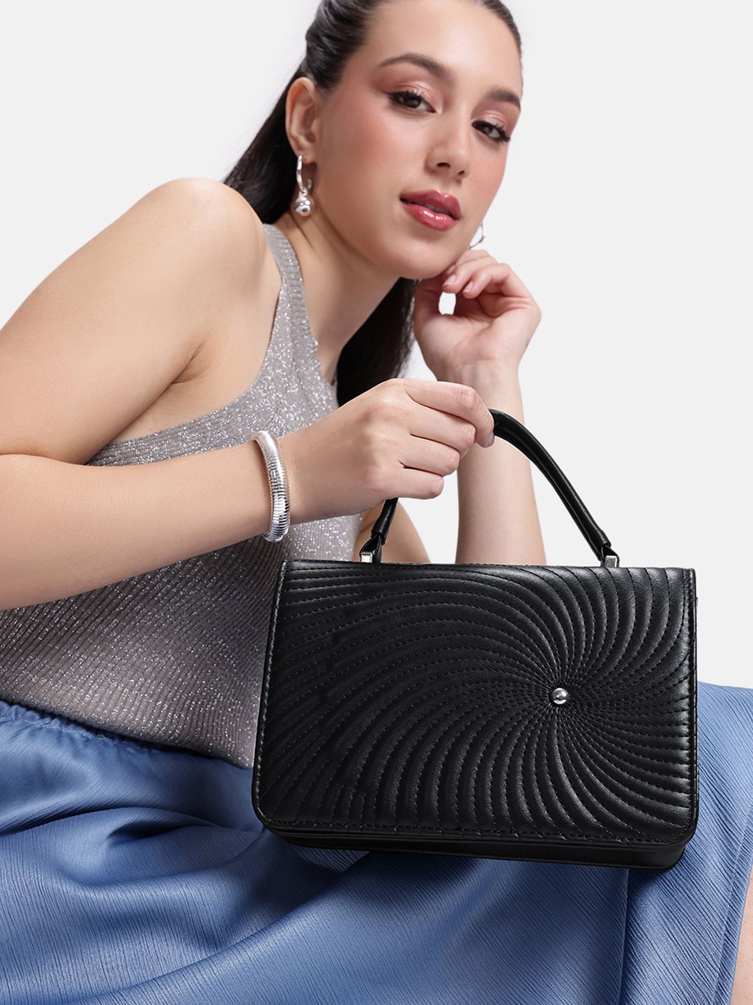 DressBerry Textured PU Structured Satchel-picture-54