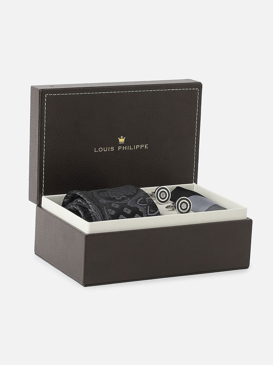 Louis Philippe Men Tie, Cufflinks & Pocket Square Accessory Gift Set-picture-38