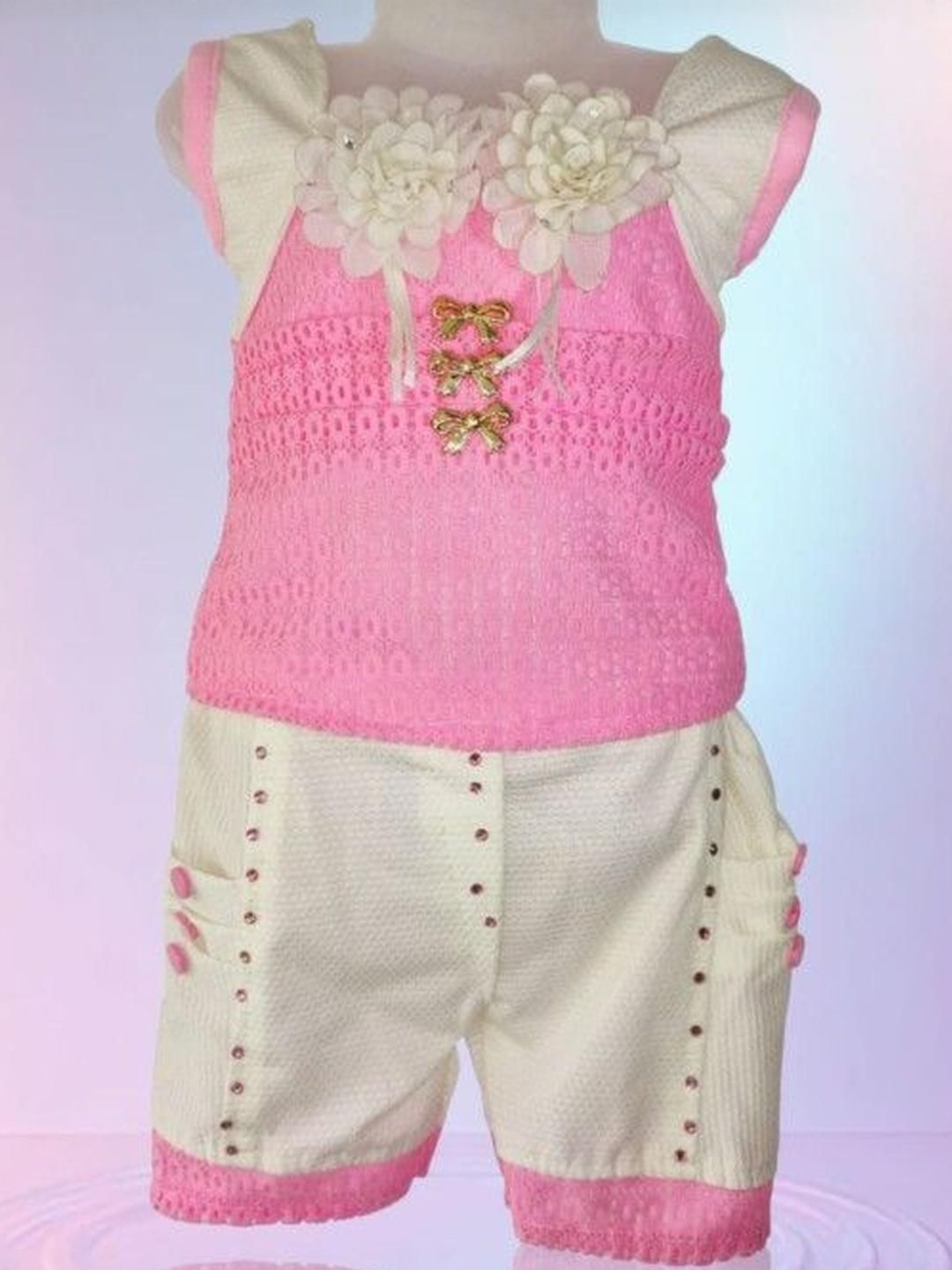 NEW GEN Girls Self Design Top With Shorts-image-45