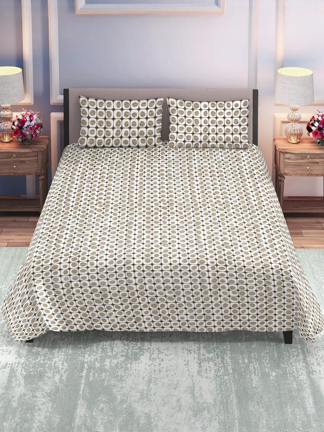 DREAM LIVING Printed Queen Size Bedsheet Set-picture-3