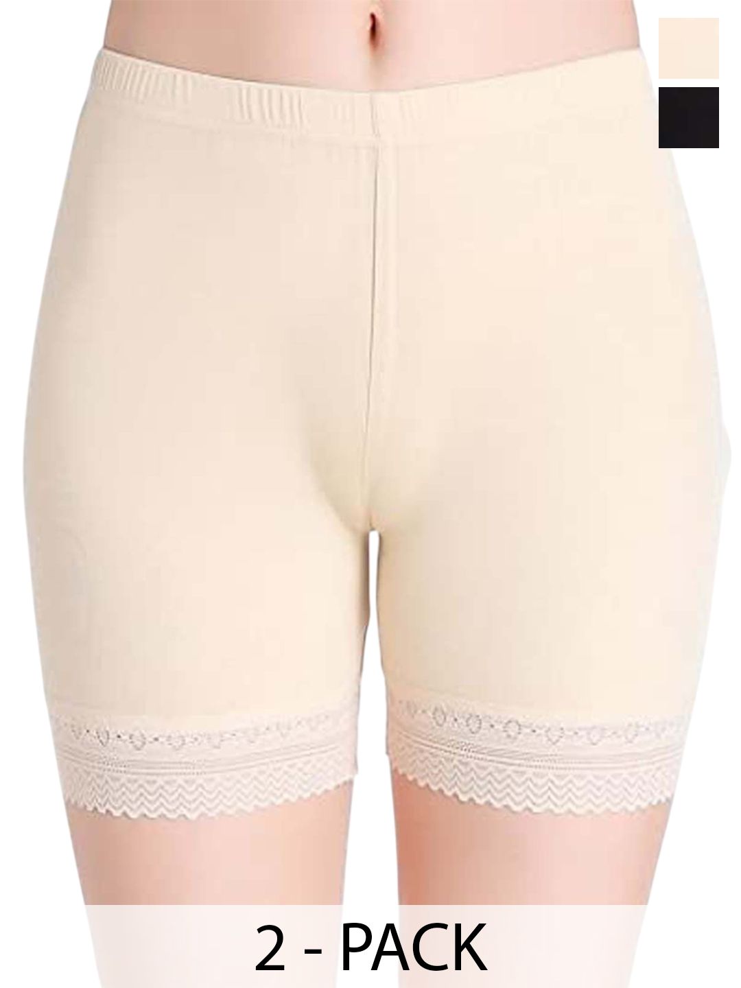 SHOPPY VILLA Women Pack of 2 Rapid-Dry Skinny Fit Mid-Rise Shorts-picture-14