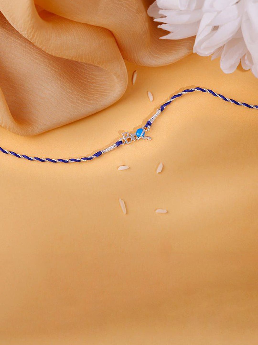 GIVA 925 Silver Bro Star World Thread Rakhi With Roli and Chawal-picture-24