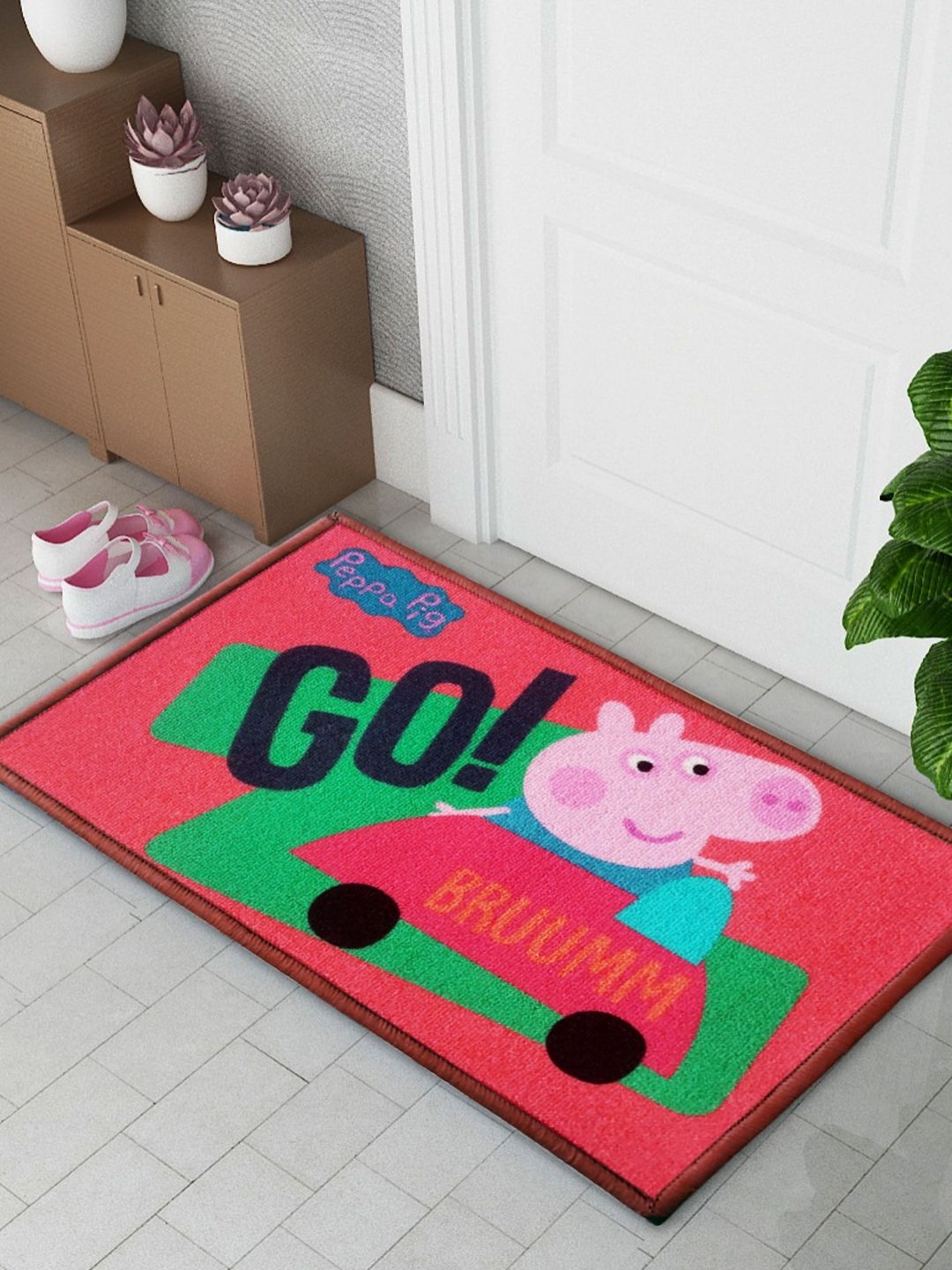 Athom Living Red & Green Printed Anti-Skid Doormat-picture-23