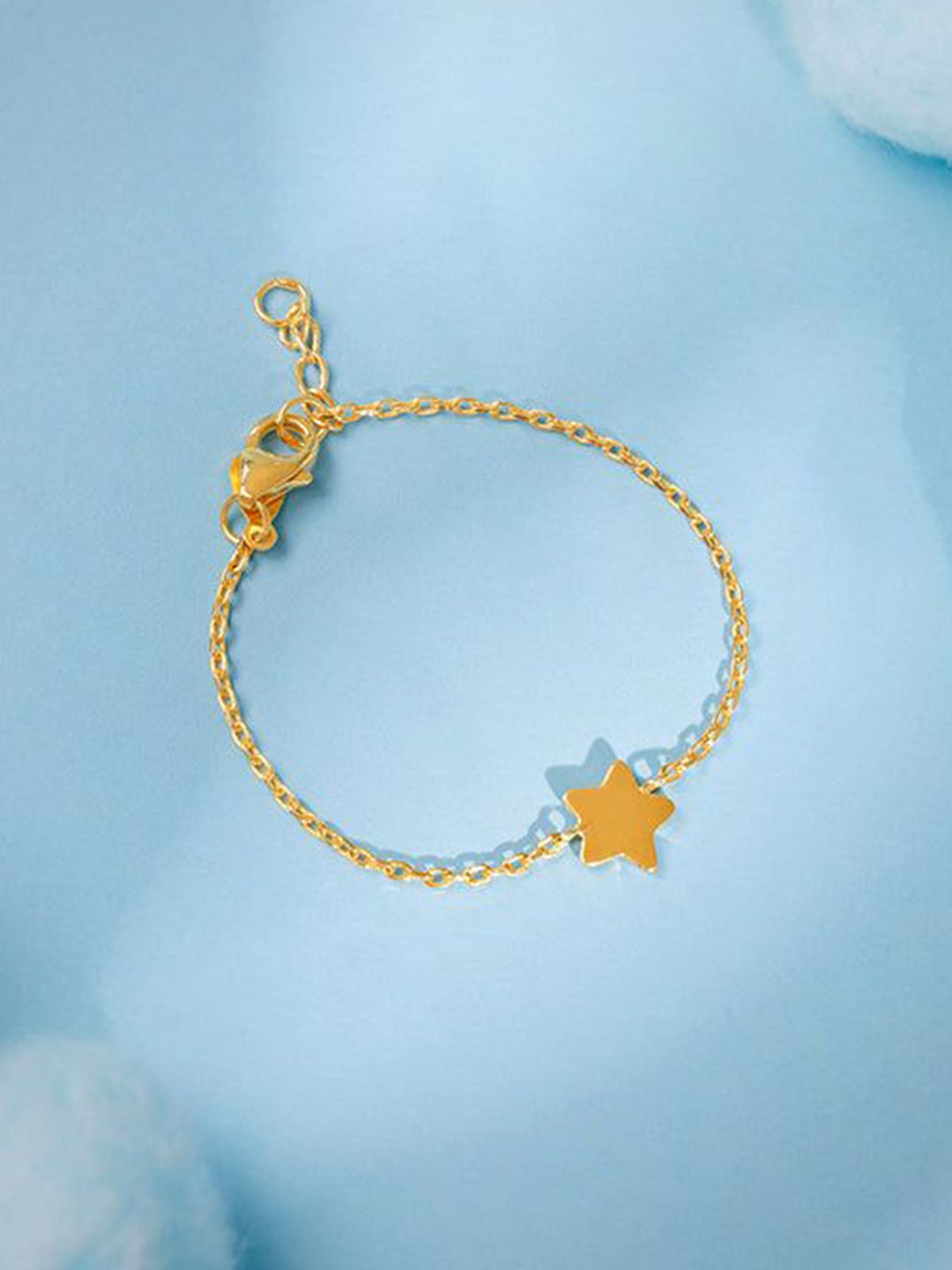 GIVA Girls 925 Silver Gold-Plated Star Charm Bracelet-picture-16