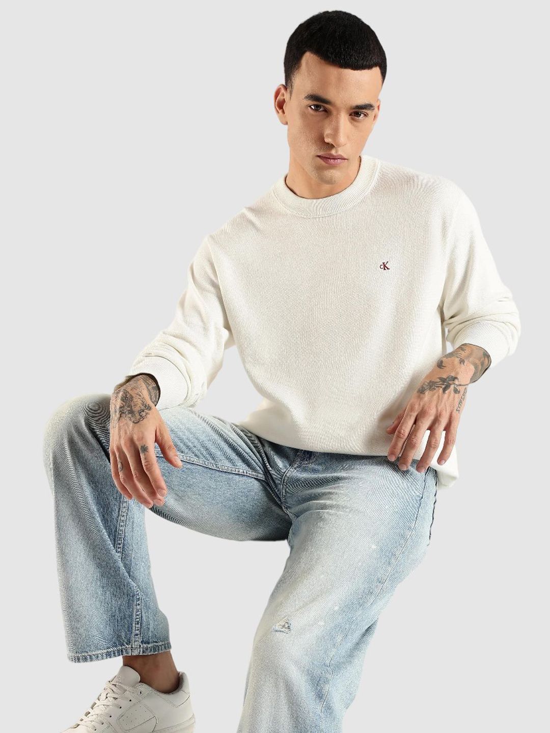 Calvin Klein Jeans Men Relaxed Fit Cotton Sweater-picture-31