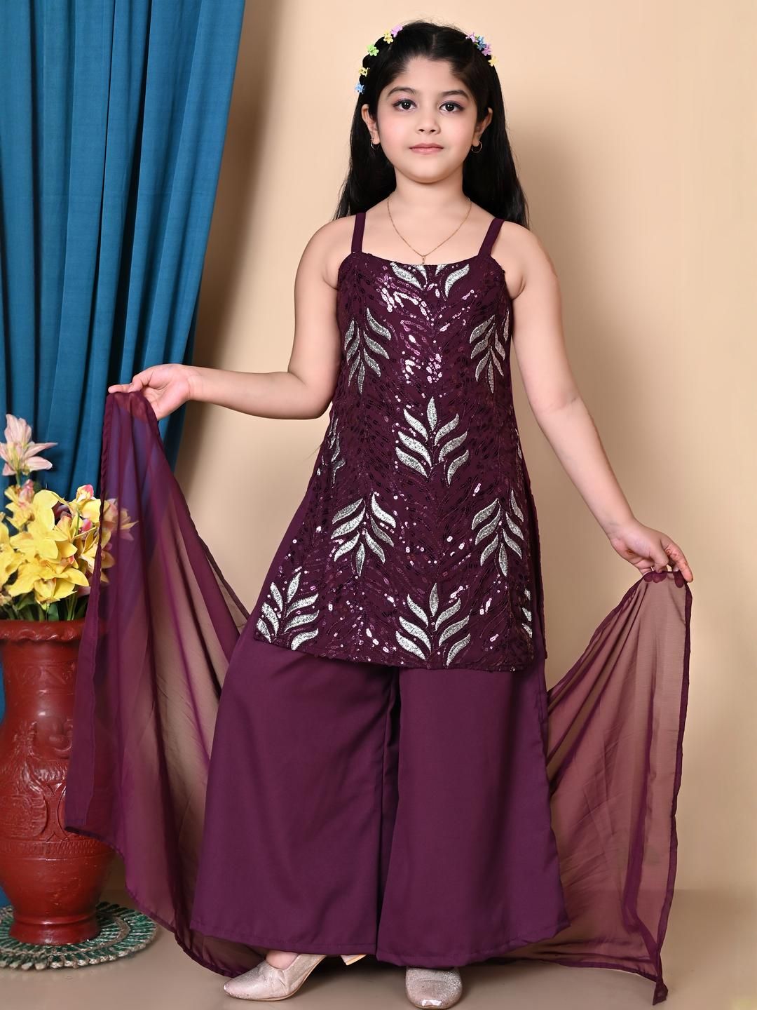 SPAMitude Printed Cotton Blend Kurta & Palazzos-picture-49