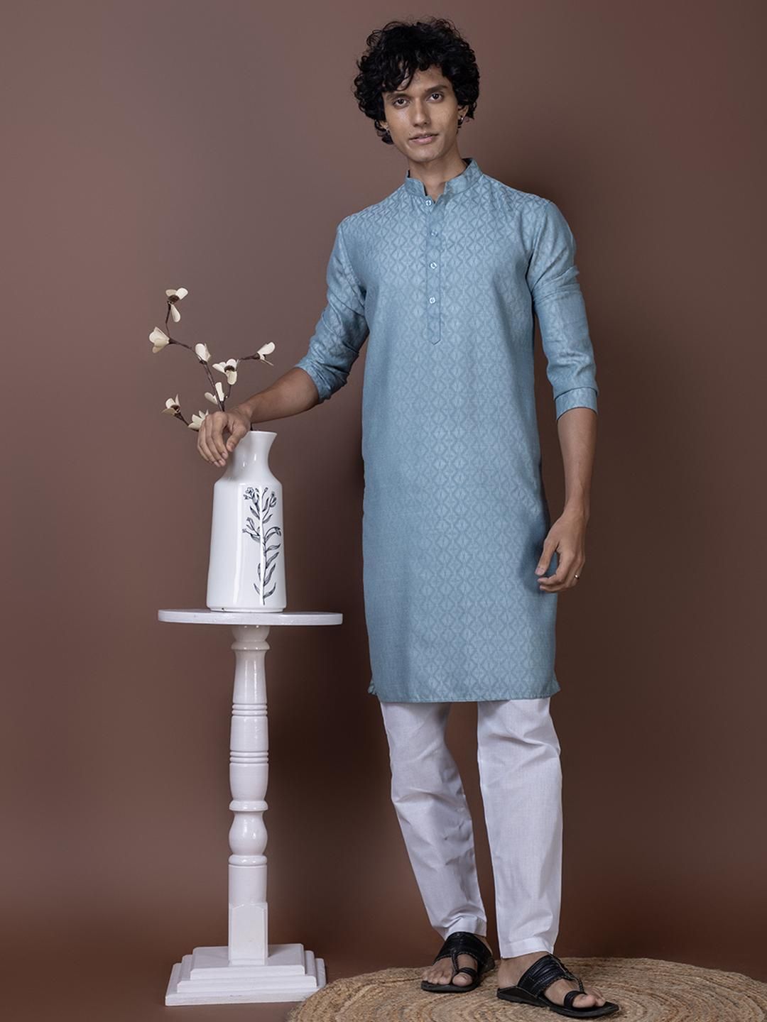 PulseIQ Mens Kurta Pyjama Set-image-1