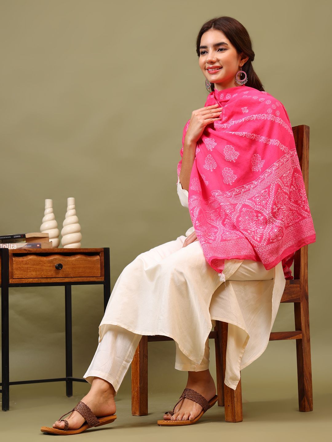 Sangria Printed Cotton Dupatta-image-23